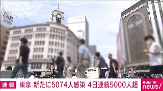 東京　新規感染5074人　4日連続5000人超(2021年8月21日)