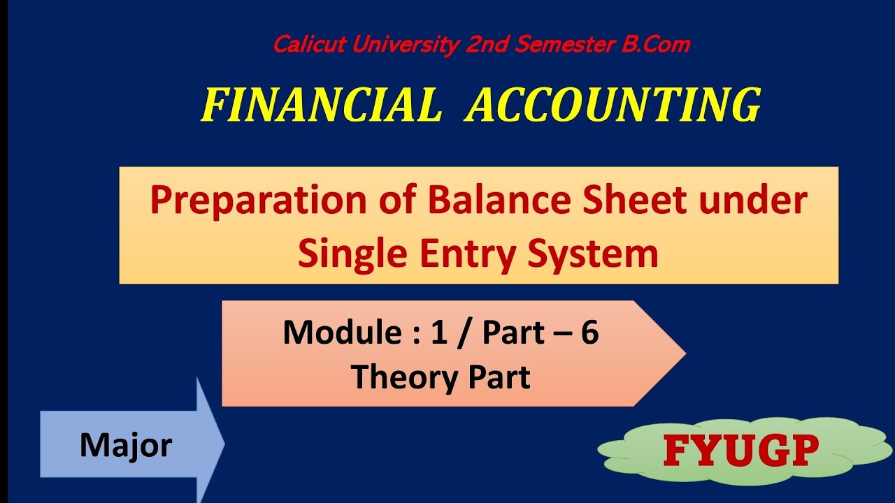 Calicut University 2nd Semester B.Com | Major/ FINANCIAL ACCOUNTING ...