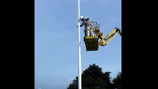 Pintado De Columnas De Alumbrado En Planta Aysa Bernal