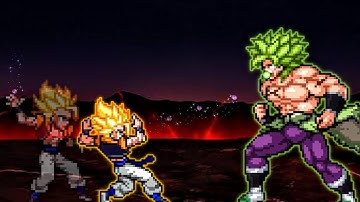 Gogeta SSJ DBFZ (New) VS Broly DBS V2 in Jump Force Mugen
