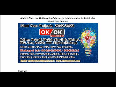 A Multi Objective Optimization Scheme for Job Scheduling in Sustainable Cloud Data Centers