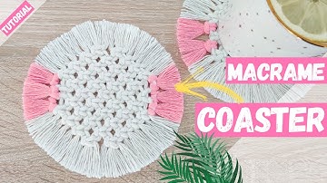 DIY MACRAME COASTERS FOR BEGINNERS | Square Knot Tutorial Macrame