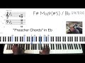 How To Play Gospel Piano "Preacher Chords" in Eb