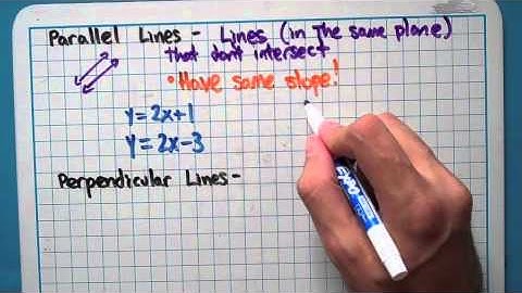 Horizontal, Vertical, Parallel, and Perpendicular Lines (2-2-7)