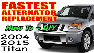 How To Replace Alternator Nissan Titan Armada  Fastest and Easiest Way To Remove Titan Alternator