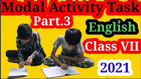 Class VII Model Activity Task 2021 for English Part-3 Solved by Md Soyeb