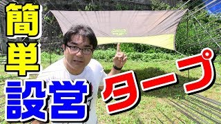 【キャンプ】ひとりで出来る！ヘキサタープの超簡単設営！ヘキサライト2！【コールマン】