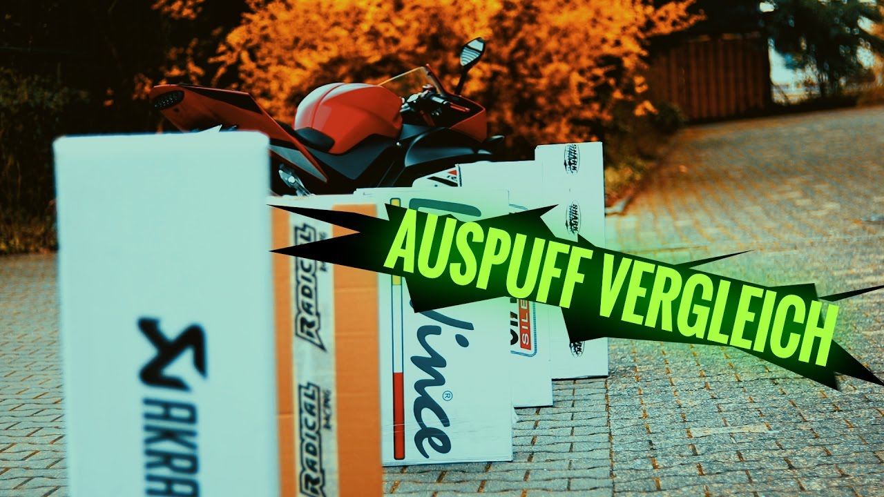 Auspuffanlagen Vergleich Yamaha YZF-R 125  Akrapovic, Giannelli, Leo Vince, Shark, RADICAL + Sound
