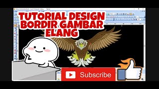 tutorial design/film bordir gambar elang screenshot 2