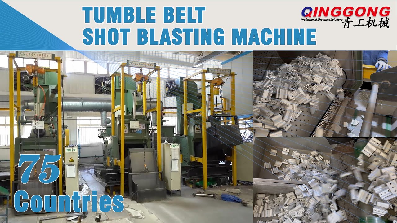 Tumble belt shot blasting machine | Hinge shot blasting machine | Tumblast shot blaster