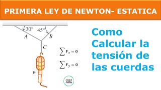 Como determinar la tensión de las cuerdas - 1ra Ley de Newton