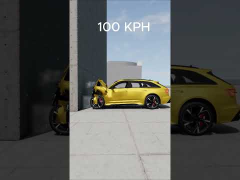 Audi Rs6 Crash Test - #300kmh #audi #beamngdrive #crash #crashtest #beamngcrashes