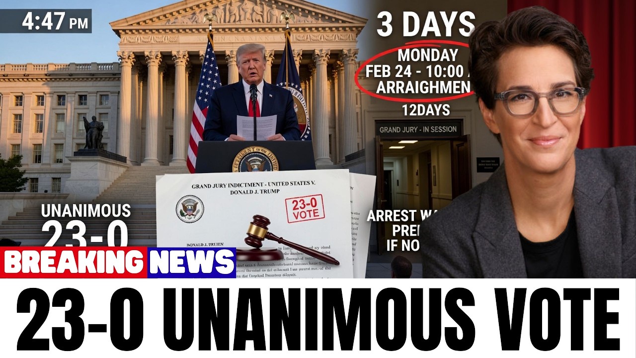 BREAKING: Grand Jury Votes 23-0 To Indict — Trump Charged, Arraignment Monday