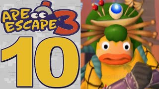 Ape Escape 3 [Part 10] Monkey Yellow Ninja Battle!
