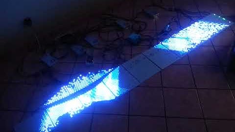 PIC32MZ 3600 RGB WS2812B LEDs at 15FPS (demo 4)