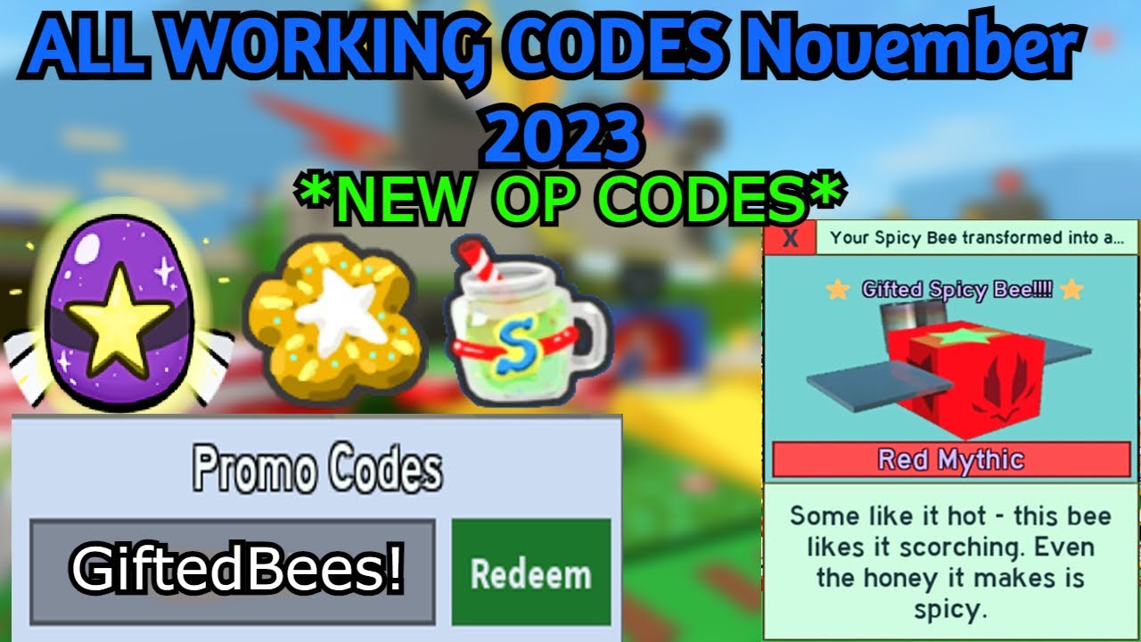 ALL Working OP Codes 2023 (Bee Swarm Simulator) 