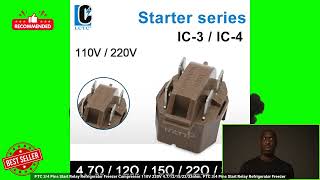 3256805423337883 PTC 3 4 Pins Start Relay Refrigerator Freezer Compressor 110V 220V 4 7