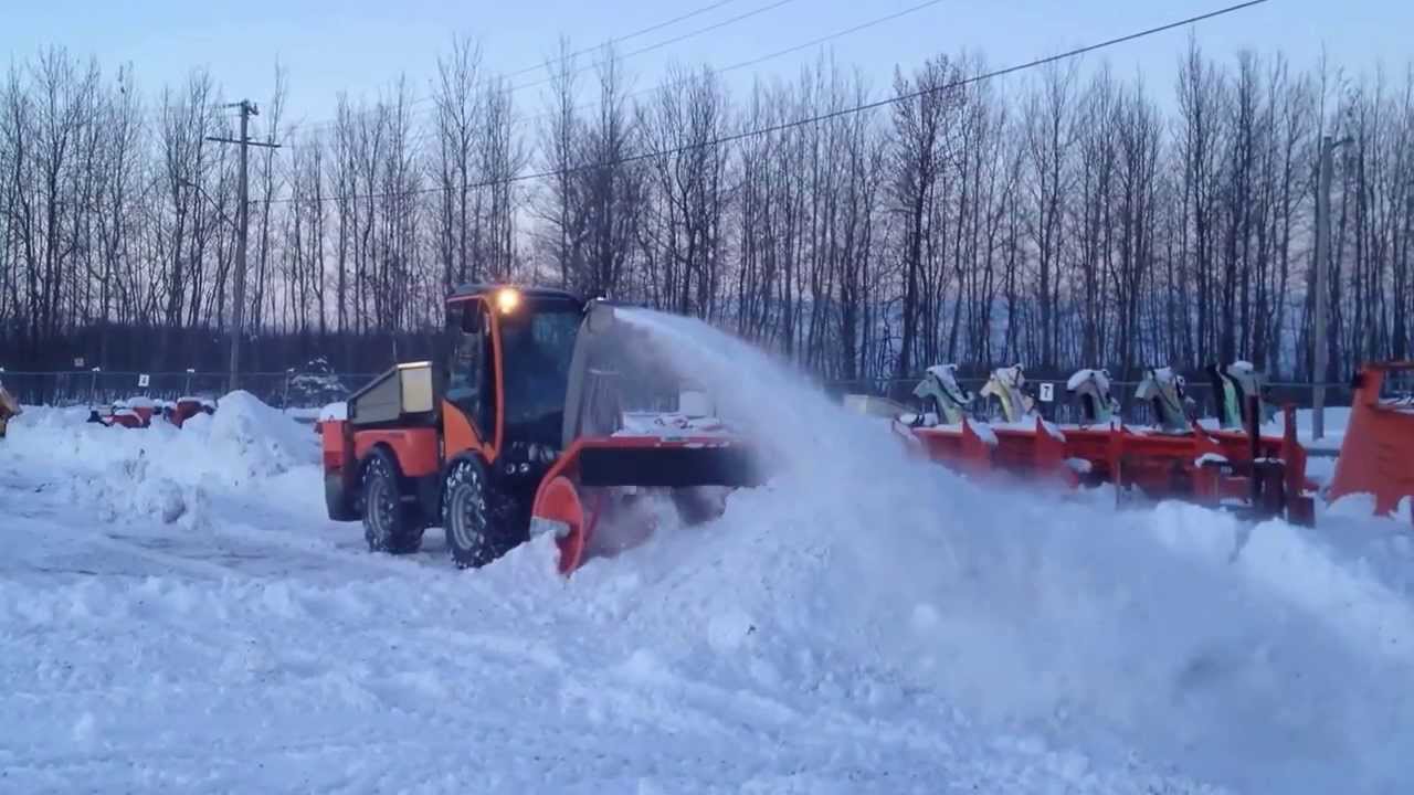 Holder C 992 tractor with 51" centerdriven snow blower YouTube
