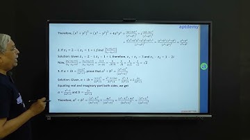 Complex Numbers & Quadratic Equations | CBSE/ ISC Math | JEE Main | JEE Advanced | www.aptdemy.com