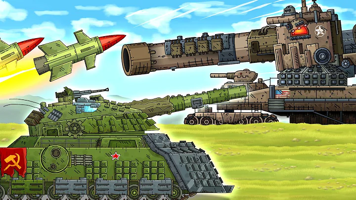 SOVIET RATTE VS AMERICAN DORA. MONSTER FIGHT: The strongest will remain - Cartoons about tanks