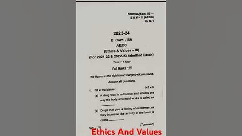 + 3 3rd Semester Ethics And Values Question Paper Brahmapur University 2024 #Shorts #Viral Shorts
