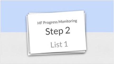 High Frequency Progress Monitoring- Step 2 - List 1