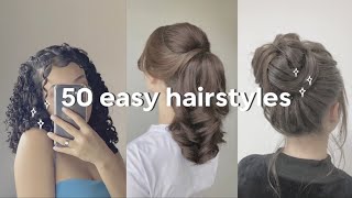 50 easy hairstyles for school | uni | work