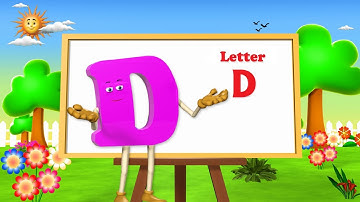 Letter D Song - 3D Animation Learning English Alphabet ABC song for children