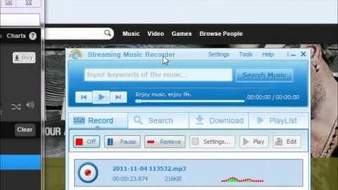 How to capture MySpace Music