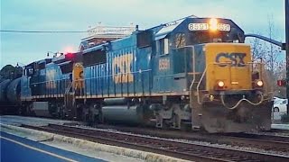 CSXT F707-14 EMD SD50-2 8591 GE CW40-8 7683 Great K5LAs Fayetteville, NC