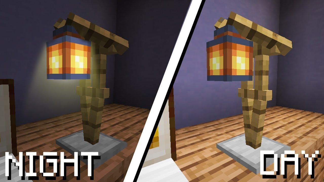 Minecraft 28.284  How to make a Realistic Desk Lamp/Study Lamp