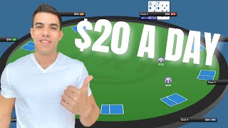 How to Make $20 a Day Playing Poker (SIMPLE STRATEGY!!)