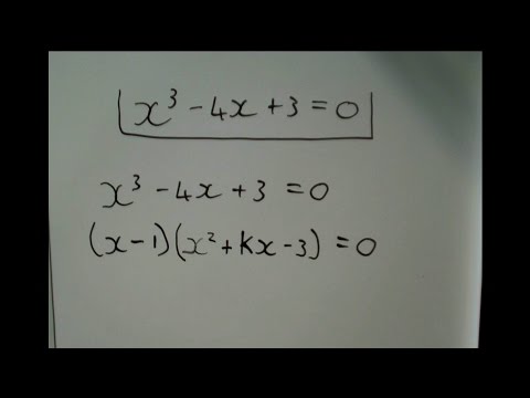 Factorising cubic functions: The kx method