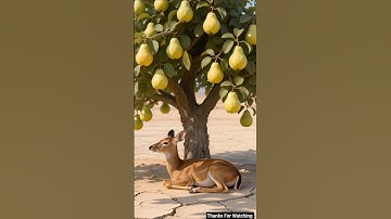 The deer saved the pear tree from drying up by watering it 😭#ai #saved #pear #tree #deer