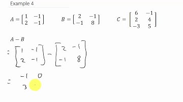 Adding And Subtracting Matrices
