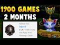 I found an IRON 4 YUUMI who has 1,900 GAMES IN 2 MONTHS.. how is this possible??