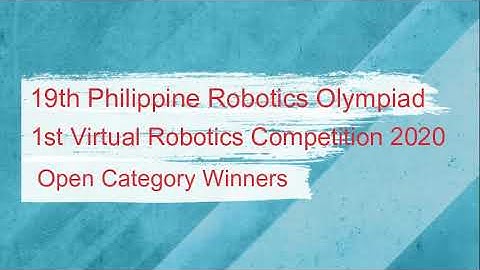 19th Philippine Robotics Olympiad Recap Video