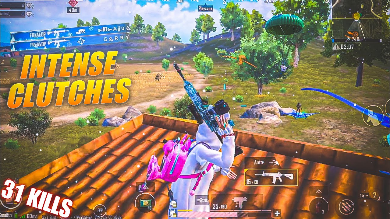 INTENSE 1v4 CLUTCHES WITH IPHONE 15 PRO MAX BGMI | BGMI COMPETITIVE LOBBY GAMEPLAY | 31 FINISHES