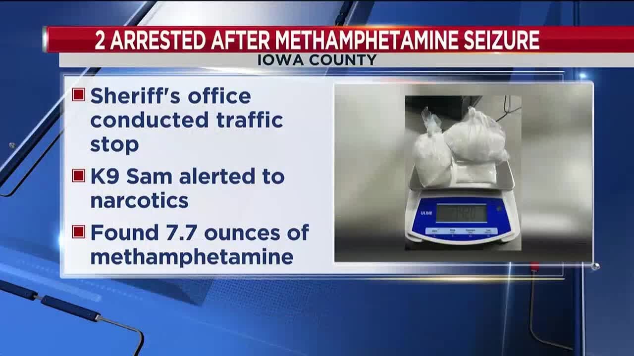 Iowa Co. deputies arrest two people, seize over 7 ounces of meth after ...