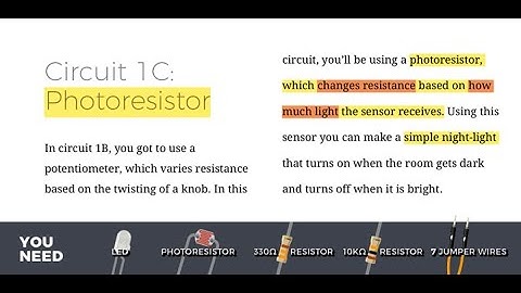 COMP 444 SparkFun Inventors Kit Project 1 - Circuit 1C: Photoresistor (Coding Challenge)