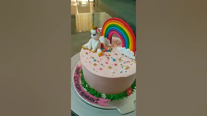 Unicorn Theme Birthday Cake🦄🦄🌈#shorts