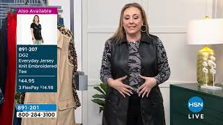 DG2 by Diane Gilman Long Faux Leather Vest