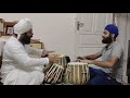 Student jaskirat singh from ludhiana playing composition during jori class  teentaal  pakhawaj