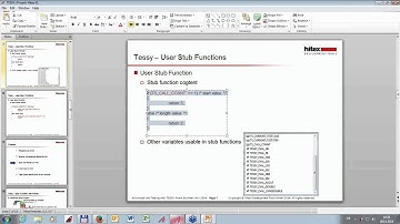 Hitex Webinar: Fortgeschrittener Unit-Test mit TESSY, Teil 1, Stub-Funktionen