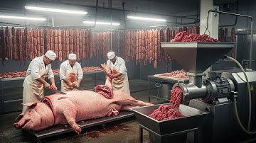 Robotic Meat Factory ASMR — Grinding, Mixing, Shaping Perfection