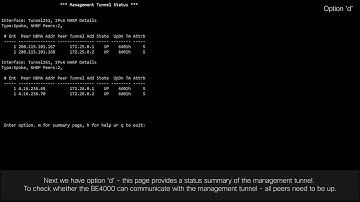 HowTo | CLI Status Menu Options