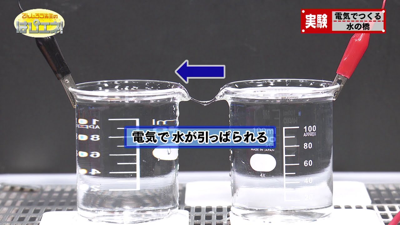 Making a Bridge of Water Using Electricity / Mr. Denjiro's Happy