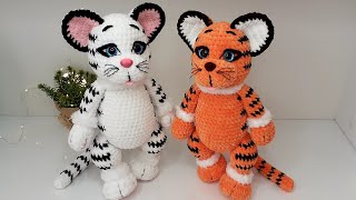 МК ТИГРЕНОК КРЮЧКОМ ❤ 1-Я ЧАСТЬ Crochet tutorial tiger / Häkeln Tutorial Tiger