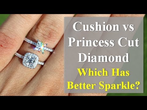 Cushion Cut vs Princess Cut Diamond – Which Has Better Sparkle? - YouTube