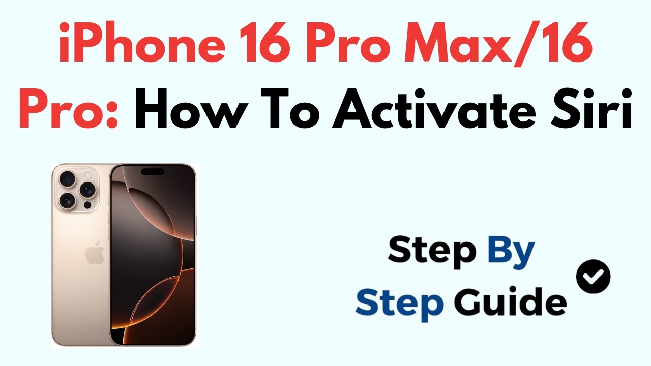 iPhone 16 Pro Max/16 Pro: How To Activate Siri - YouTube